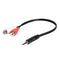 3.5mm Male to 2 RCA Female Jack Stereo Audio Cable Converter Adapter DC3 Newly
