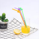 100pcs Colorful Bendable Drinking Straws Disposable Plastic Bar Party Straw