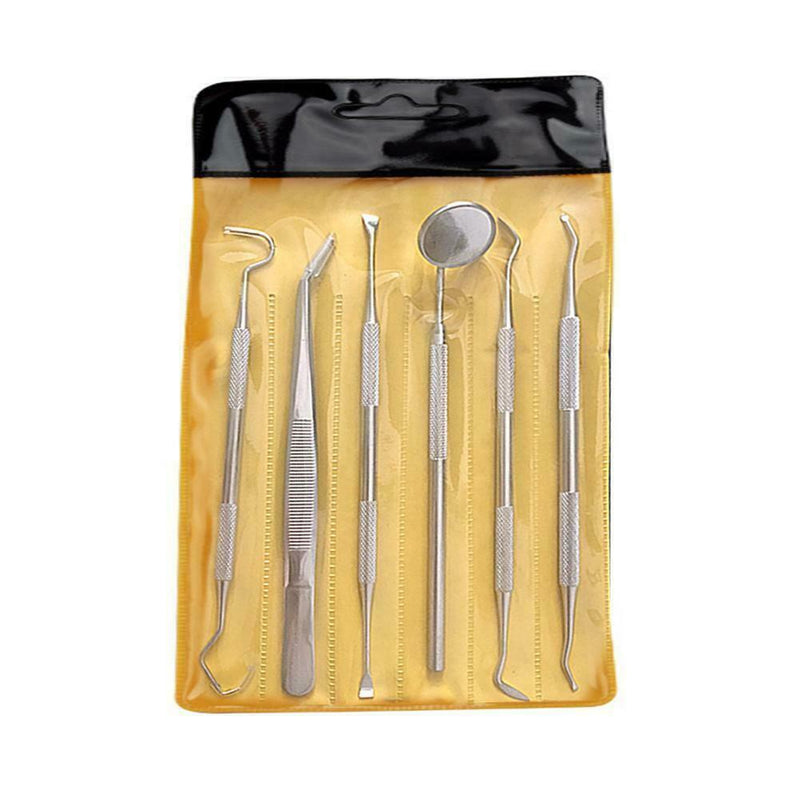 6pcs Dental Tool Set Kit Dentist Teeth Clean Hygiene Z8L7 Care 2Q6W J1V5