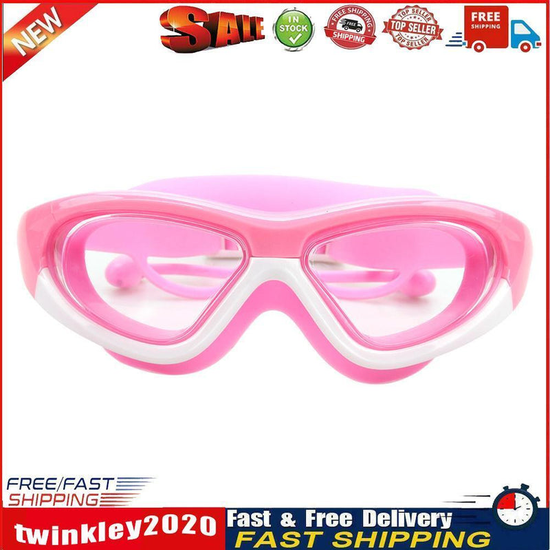 Swimming Glasses Waterproof HD Anti-fog Kids Diving Goggles (Pink White) Newly