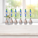 Crystal Glass Clear Chandelier Pendant Faceted Prism Part Hanging Decor G) Newly