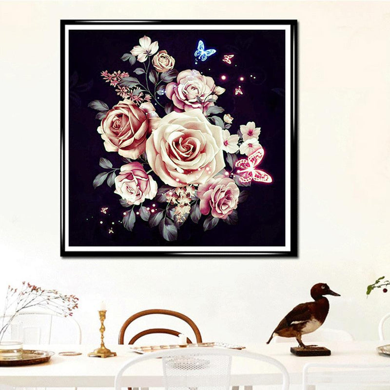 Rose 5D Diamond Painting Embroidery DIY Cross Stitch Home Decor Gift(Beige Newly
