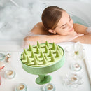 Silicone Scalp Head Body Massager Comb Round Hair Washing Brushes (Green) Newly