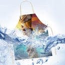 Linen Fabric Apron Oil-Proof Saving Hanging Neck Aprons for Kitchen Cooking