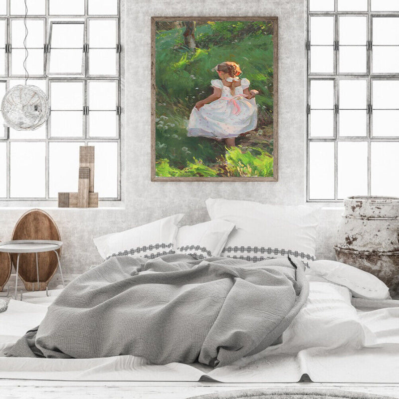 Painting By Numbers Acrylic Hand Painted Little Girl Digital Picture Art Decor