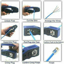 Through Through Compatible Hand Tools Crimper Connector PRO HD Crimping Tool