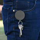 Wire Rope Pull Key Ring Card Badge Holder Retractable Reels Recoil Chain Clips