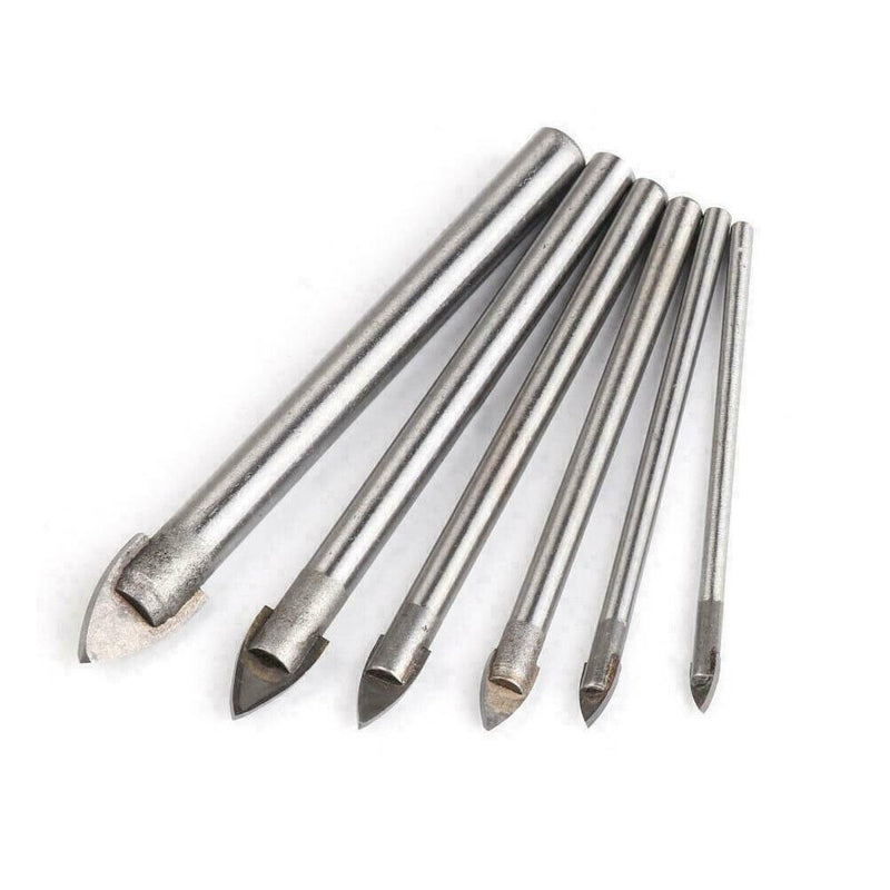 6 pieces 3-10mm ceramic tile glass bit tiles shovel ground dril tip F0B3