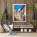 House Stairs Oil Paint By Numbers Kits DIY Handpainted on Canvas Wall Art