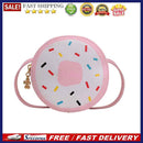 Kids Girls Shoulder Round Shaped Messenger Bag Donuts Leather Street Money Purse