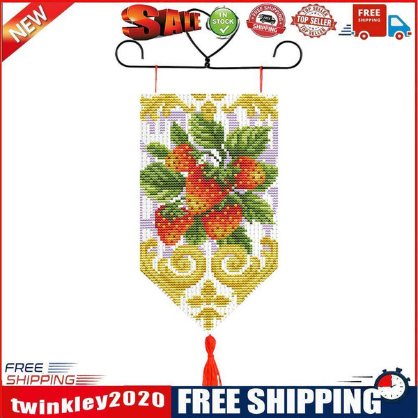 Christmas Banner Pendant DIY 14CT 2 Strands Cross Stitch Needlework (001)