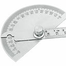 Stainless Steel Measuring Ruler 180 Degree Protractor Round Finder Angle Gauge