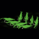 10pcs/Lot Luminous Shrimp Soft Lure with Hooks Artificial Rigs Fishing Tackle