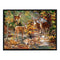 11CT Full Embroidery Forest Deer Herd Cotton Print Cross Stitch Home Decora #F