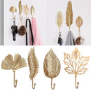 Home Decoration Wall Hanger Leaf Shape Hanging Storage Rack Wrought Iron Hook