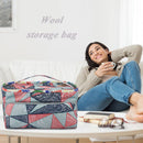 Oxford Cloth Geometric Wool Yarn Tote DIY Crochet Storage Knitting Bag (D) Newly