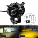 Motorcycle LED Spotlight Headlight Dual Color Hi/Low Beam Driving Light Newly