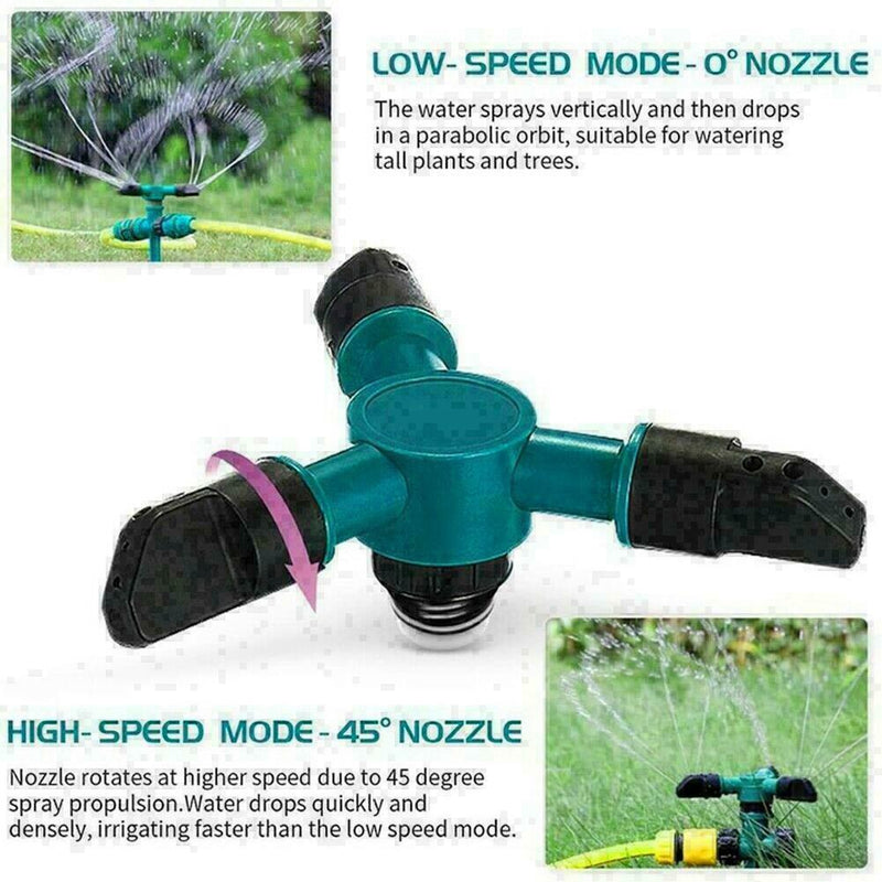 360° Rotating Lawn Sprinkler Yard Garden Water Sprinklers Y5R8 Irrigation G3O1