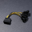 D-Port Computer CPU PC Case 3Pin Fan Cable 1 to 4 Ways Power Splitter (1pc)