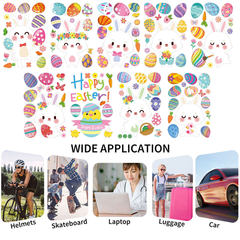 Easter Decals - Window Stickers Clings Easter Holiday Party Supplies 9 Sheets