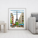 Partial Embroidery Kits Paris Street 14CT Counted Needlework Home Decoration