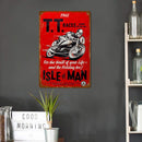 Metal Tin Signs Poster Retro Ride Motorcycle Plaque for Bar Pub Decor (C)