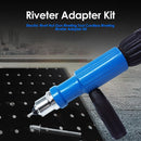 Electric Rivet Nut Gun Riveting Tool Cordless Riveter Adapter Kit (Blue) Newly