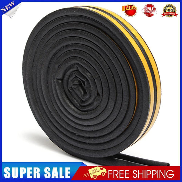 10pc Self-adhesive Soundproofing Anti Collision Window Seal Strip 10m Black