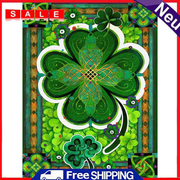 5D DIY Full Drill Diamond Painting Lucky Flower Cross Stitch Embroidery Mosaic
