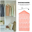 Closet Hanging Organizer with Clear Pockets Wall Shelf Wardrobe Storage Bags