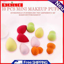 10pcs Mini Non-Latex Makeup Sponge Eggs Cosmetic Powder Smooth Puff Beauty Tools