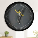 Decorations Black Personality Kung Fu Wall Clock Chinese Round Clock Bruce Lee