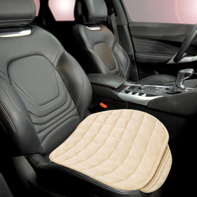 Non Slip Car Seat Cover Warm Plush Seat Protector Mat Pad Cushion (Beige) Newly