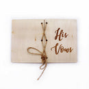 Marriage Vows Booklets Wood Photography Props Her & His Vows Wedding Decoration