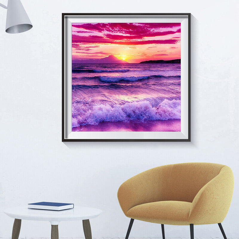 5D DIY Diamond Painting Rough Waves Full Drill Embroidery Picture Mosaic Kits