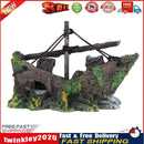 Fish Tank Decoration Cave Decor Sailing Boat Shipwreck Aquarium Sunk Ship  Newly