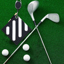 Golf Ball Cleaning Bag with Buckle Double-Sided Golf Wiping Towel (Black) Newly
