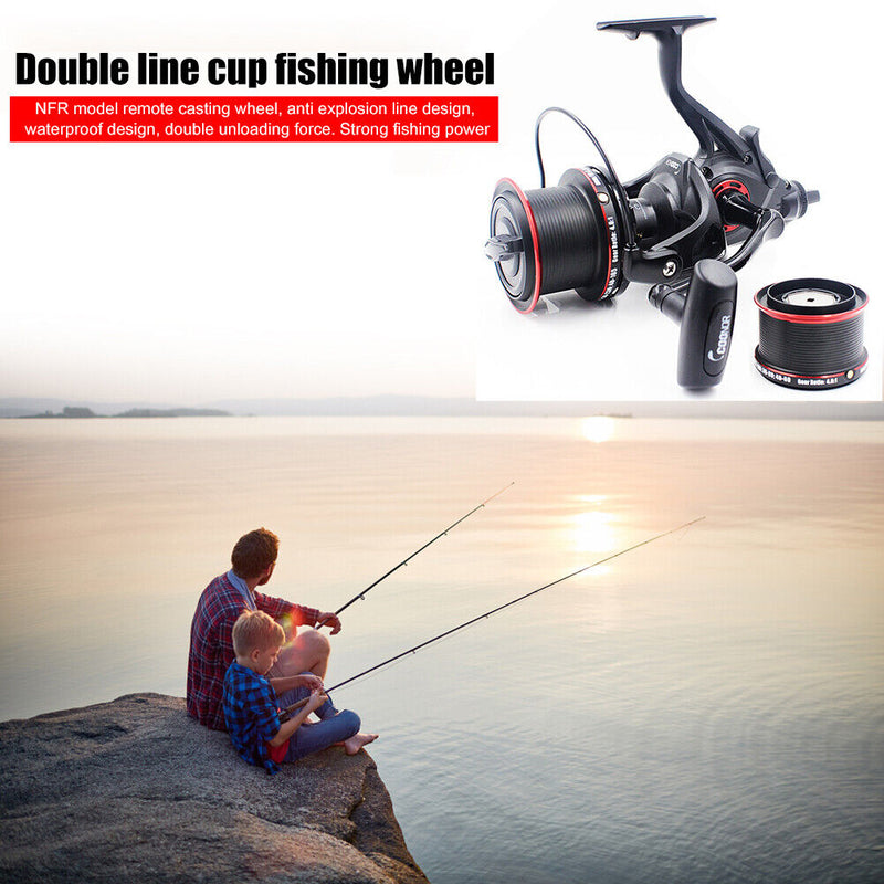 NFR 9000+8000 Metal Spool Fishing Reel High Speed 4.6/1 12+1BB Casting Wheel