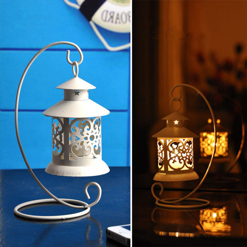 Hollow Candle Holder Candlestick Tealight Hanging Lantern Bird Cage Home Decor