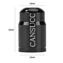 10pcs Aluminum Bicycle Tire Schrader Valve Stem Caps Dust Covers (Black)