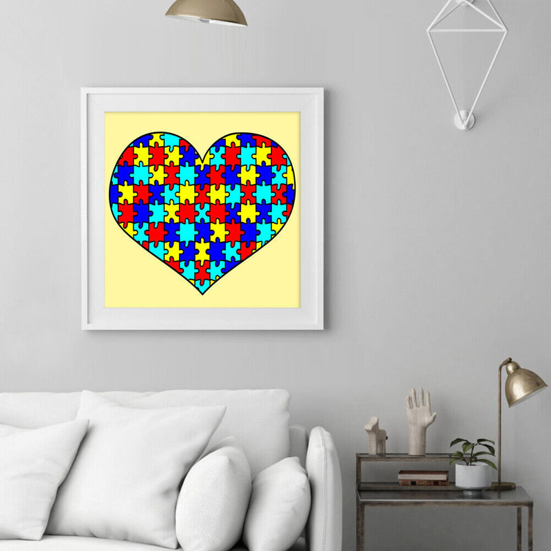 5D DIY Full Drill Diamond Painting Heart Embroidery Mosaic Craft Home Decor Kit
