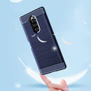 Soft TPU Carbon Fiber Phone Case Drop Proof Back Cover for Sony XPERIA 1(XZ4)