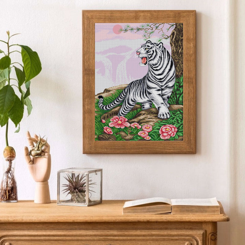 14CT Full Cross Stitch Animal Stamped DIY Embroidery Kits Handmade Cotton Cra