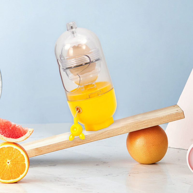 Manual Egg Shaker Egg Scrambler Puller White Yolk Mixer Blender (Yellow)