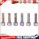 6pcs High Carbon Steel M5 Hex Bicycle Holder Bottle Rack Screw (Multicolor)