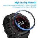 Stainless Steel Bezel Case Cover Bumper Ring (For Garmin Fenix 7X Blue) Newly