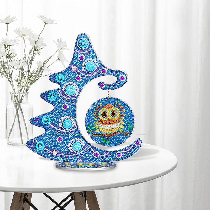 DIY Diamond Painting Crystal Special-Shaped Table Christmas Home Desk Ornamen