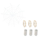 Halloween Props LED Spider Web Outdoor Party Light Up Cobweb Lighting Decor N`