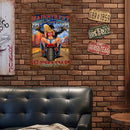 Tin Plates Wall Signs Retro Painting Back Seat Sexy Girl Metal Poster for Bar