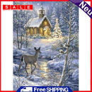 DIY Diamond Painting Snow Elk Full Round Drill Rhinestone
